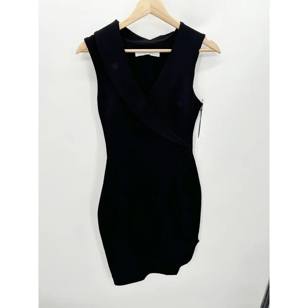Susana Monaco Black‎ Bodycon Sleeveless Knee Length Dress COCOPAAD00556 Size 2